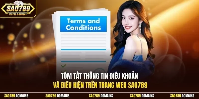 Tóm tắt thông tin điều khoản và điều kiện trên trang web Sao789
